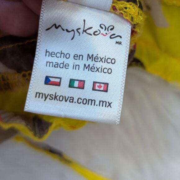 Myskova Floral Print Lightweight Jumpsuit Swim Coverup Yellow Size 1 - Picture 3 of 14